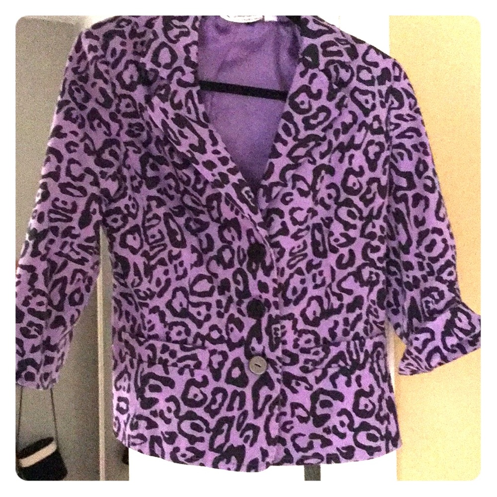 Animal print purple career jacket